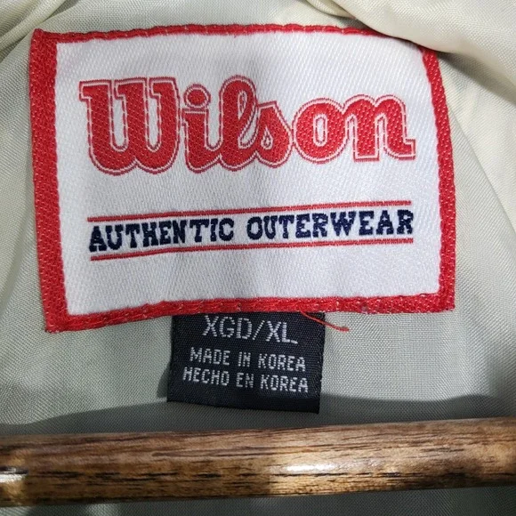 Vintage Wilson Jacket Mens XL Green Authentic Outerwear Pullover Nylon - Picture 3 of 13